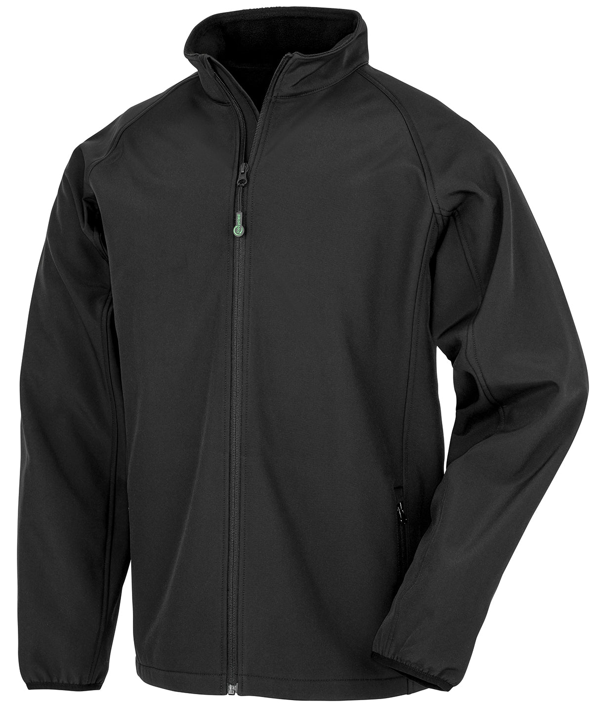 Men's recycled 2-layer printable softshell jacket - Black