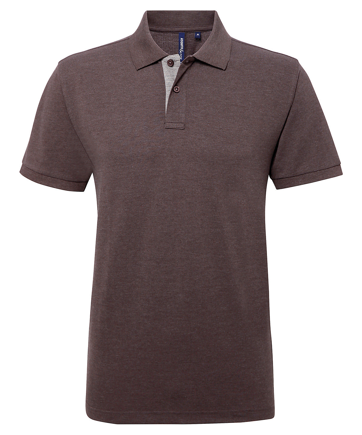 Men's classic fit contrast polo - Charcoal/Heather Grey