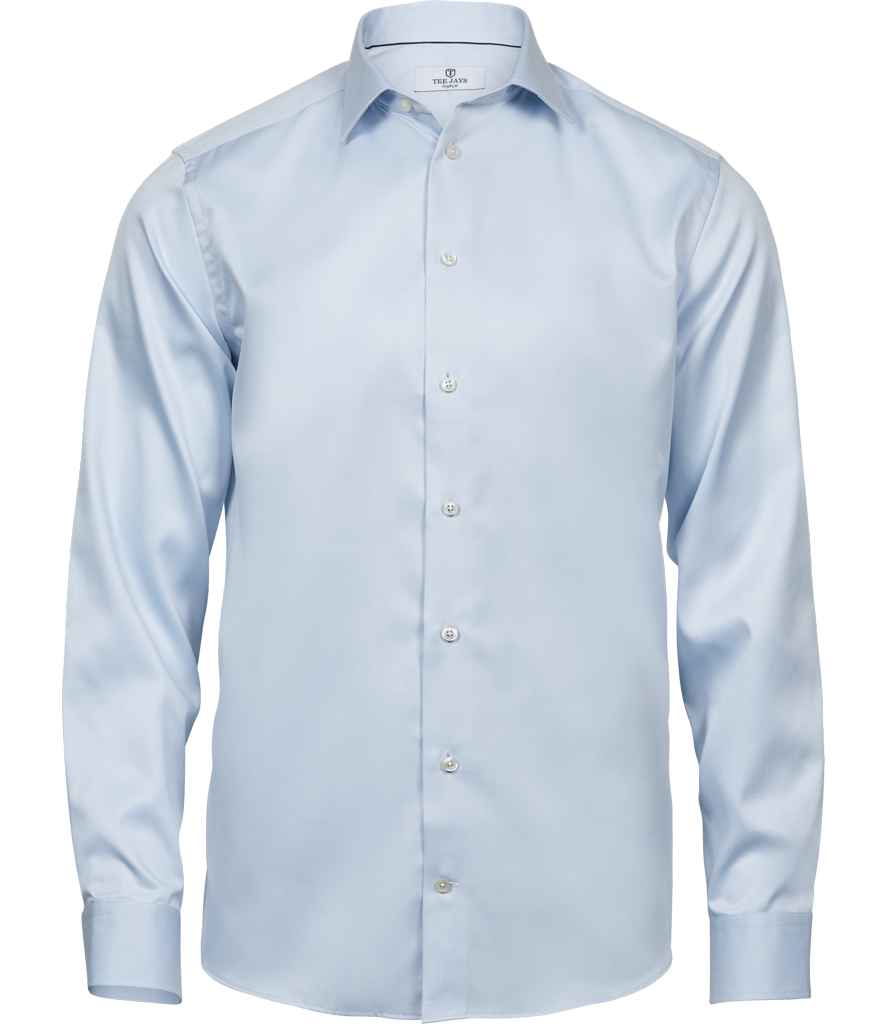 Tee Jays Luxury Comfort Fit Long Sleeve Oxford Shirt - Light Blue