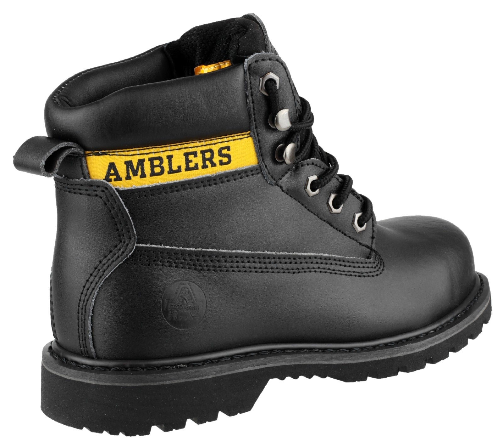 Amblers Safety Mens FS9 Steel Toe Cap Leather Safety Boots Black