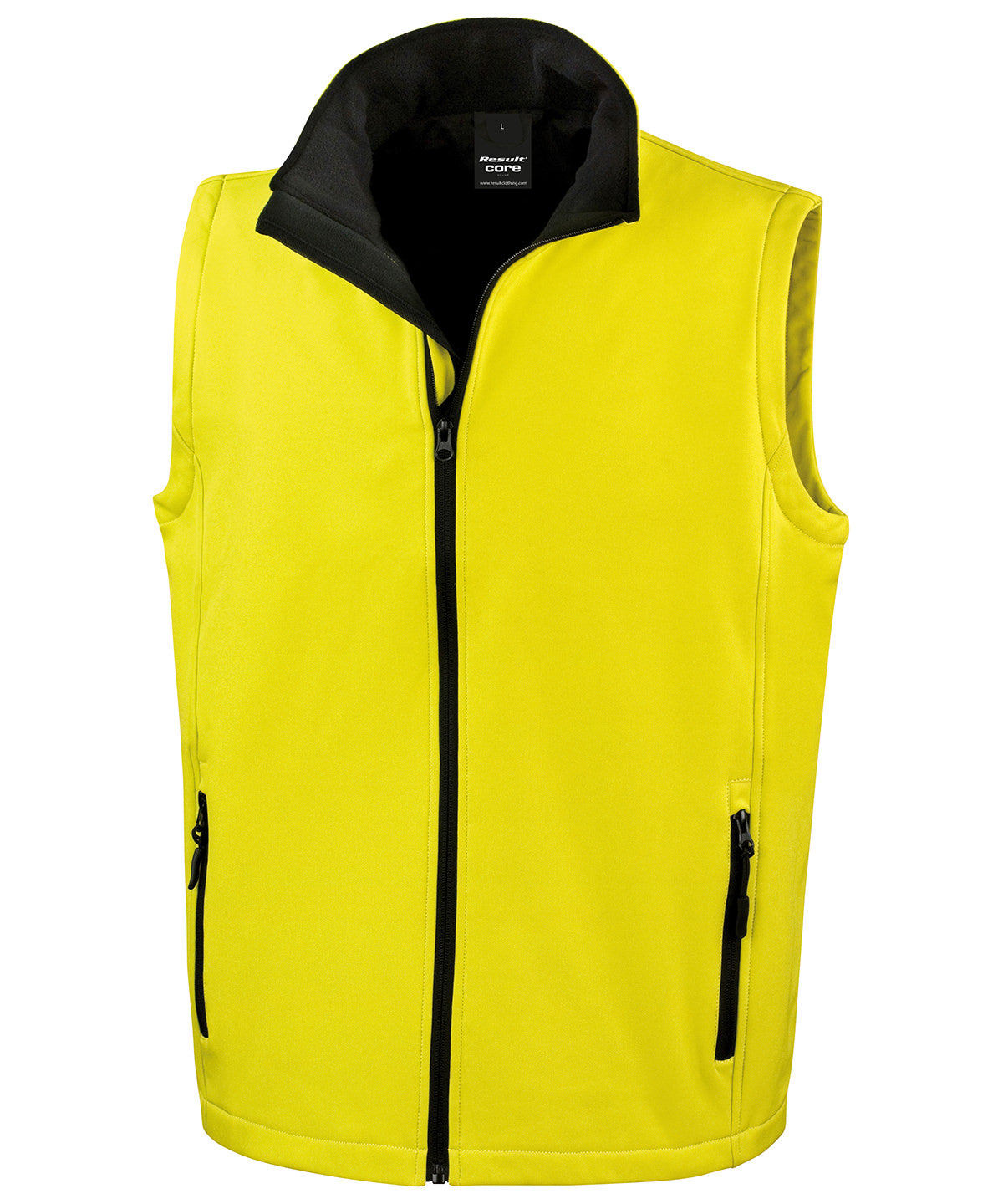 Printable softshell bodywarmer - Yellow/Black