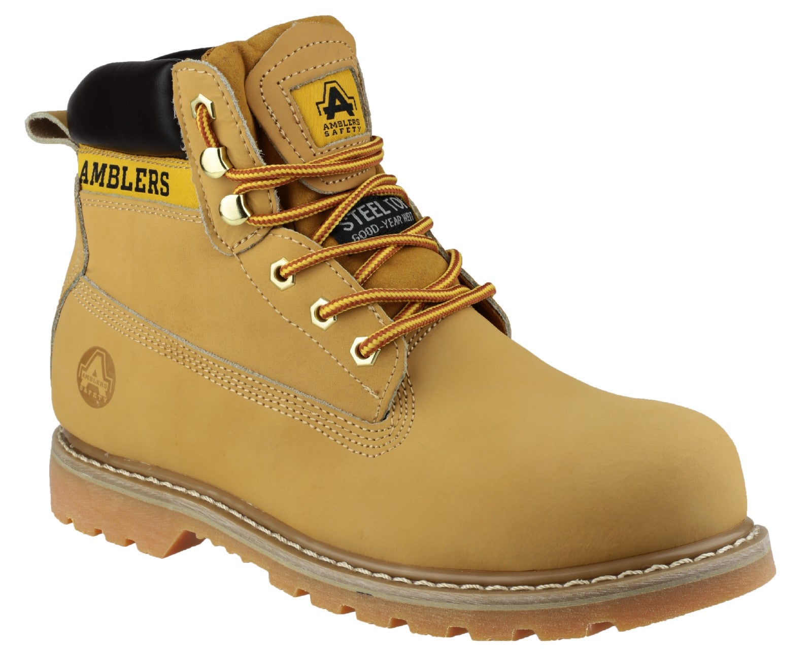 Amblers Safety Mens FS7 Steel Toe Cap Leather Safety Boots Brown