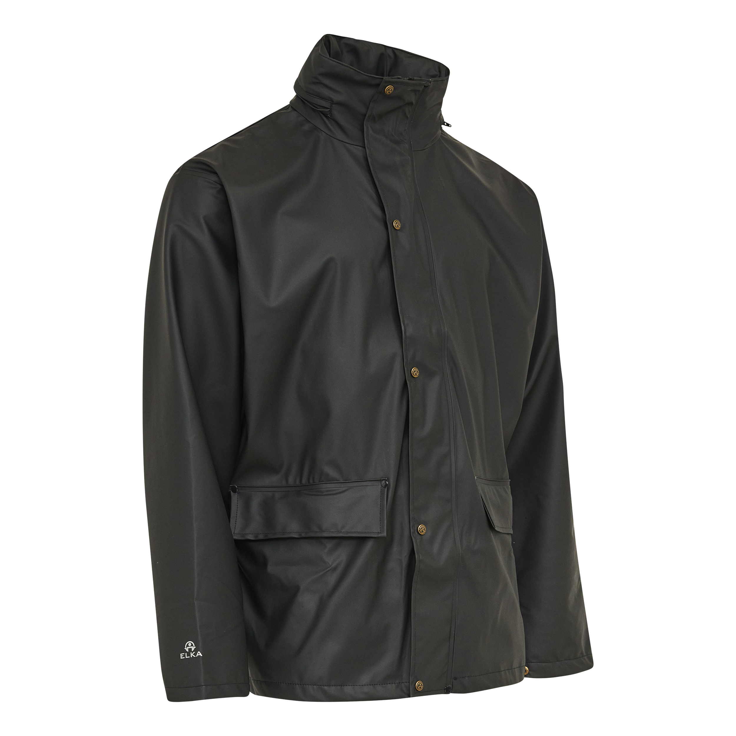 Dry Zone PU Rain Jacket - Black