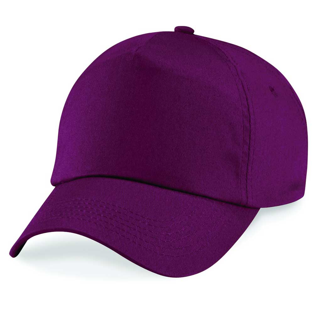 Beechfield 5 Panel Unlined Cotton Cap