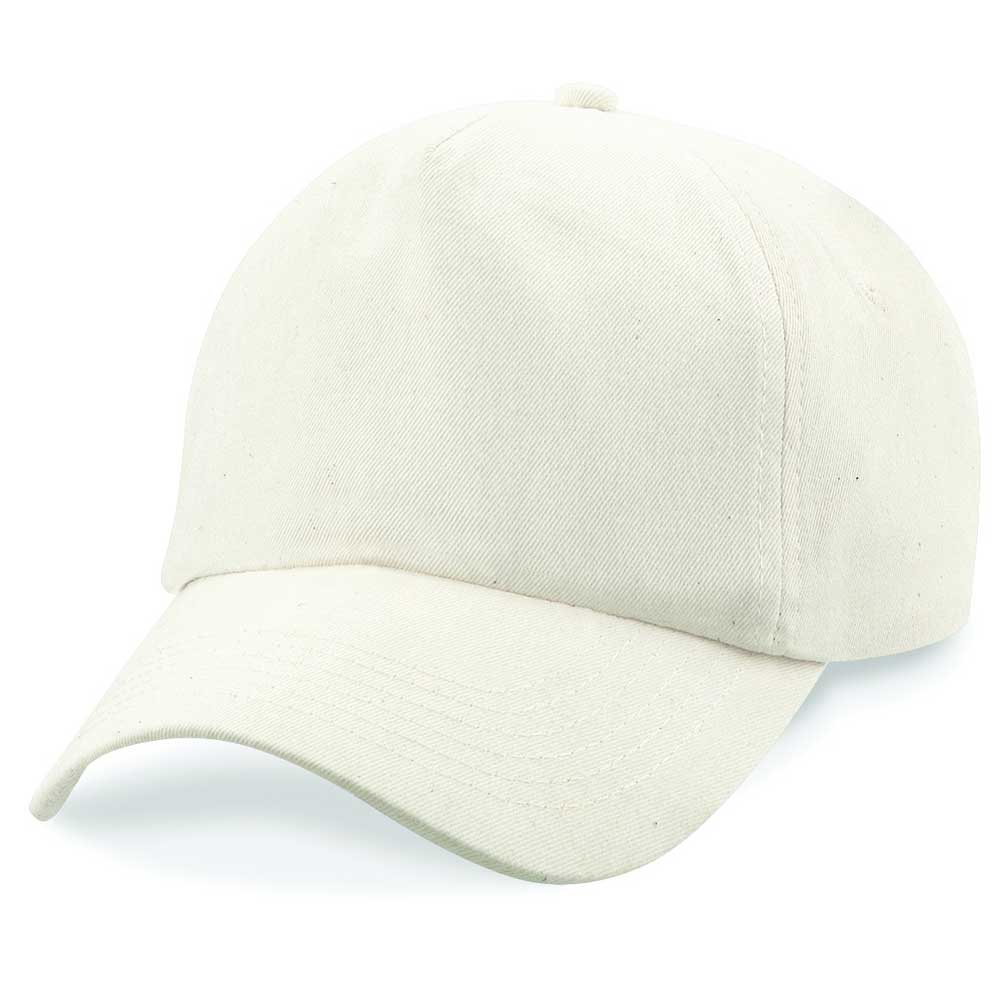 Beechfield 5 Panel Unlined Cotton Cap