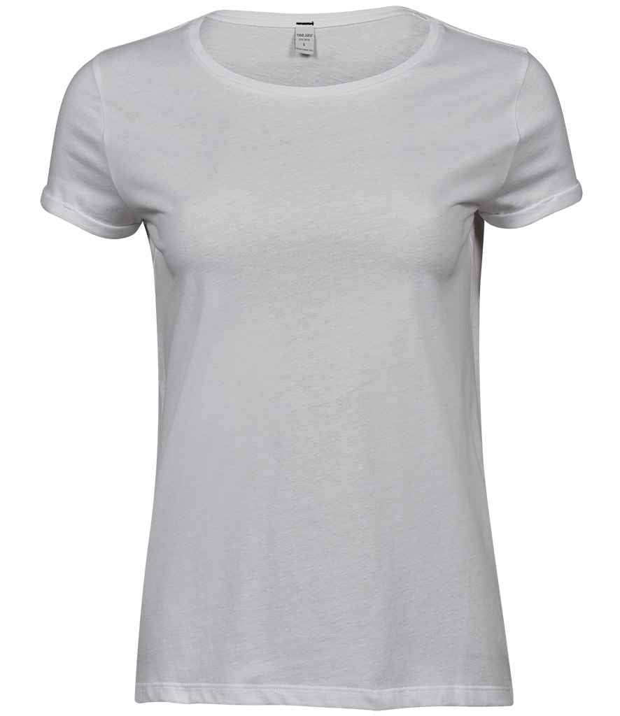 Tee Jays Ladies Roll-Up T-Shirt - White