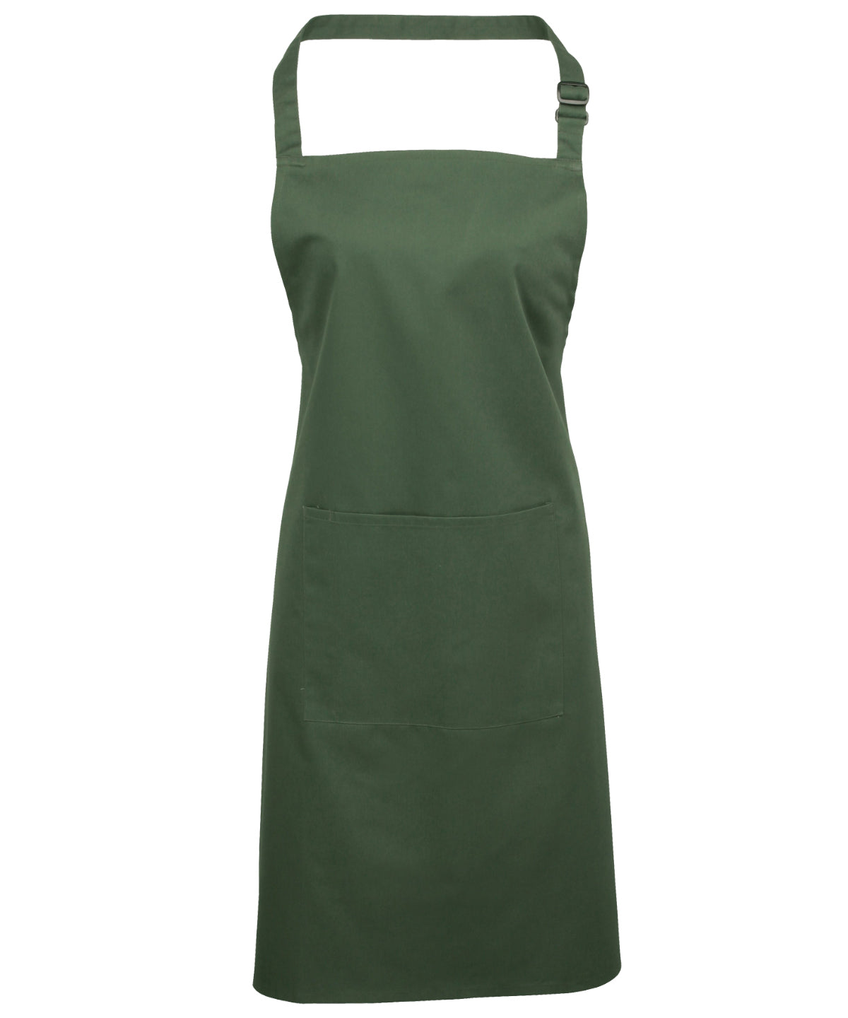 Colours Bib Apron with Pocket - Moss Green