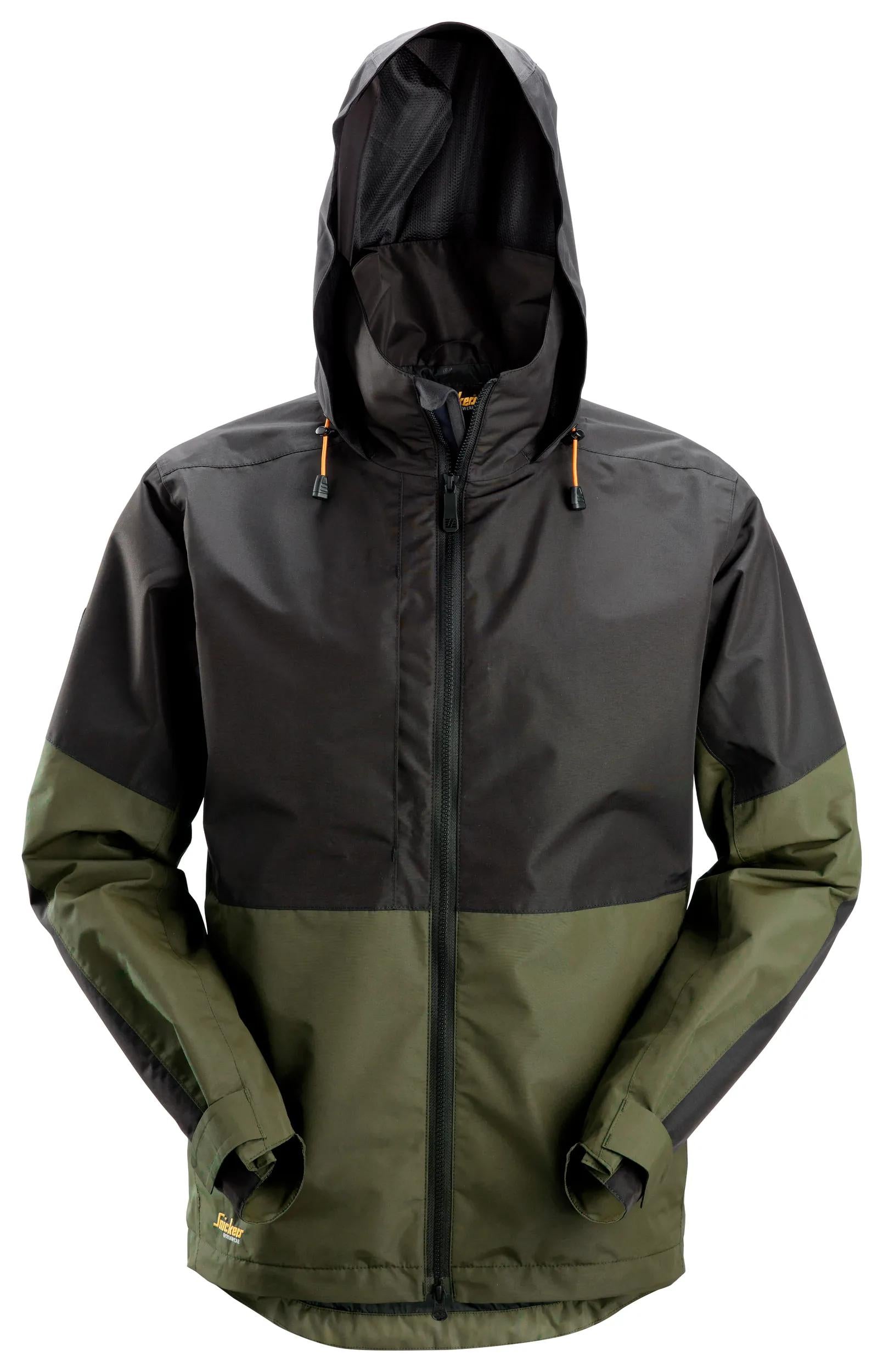 AllroundWork, Waterproof Shell Jacket - 3104 - Khaki Green\Black