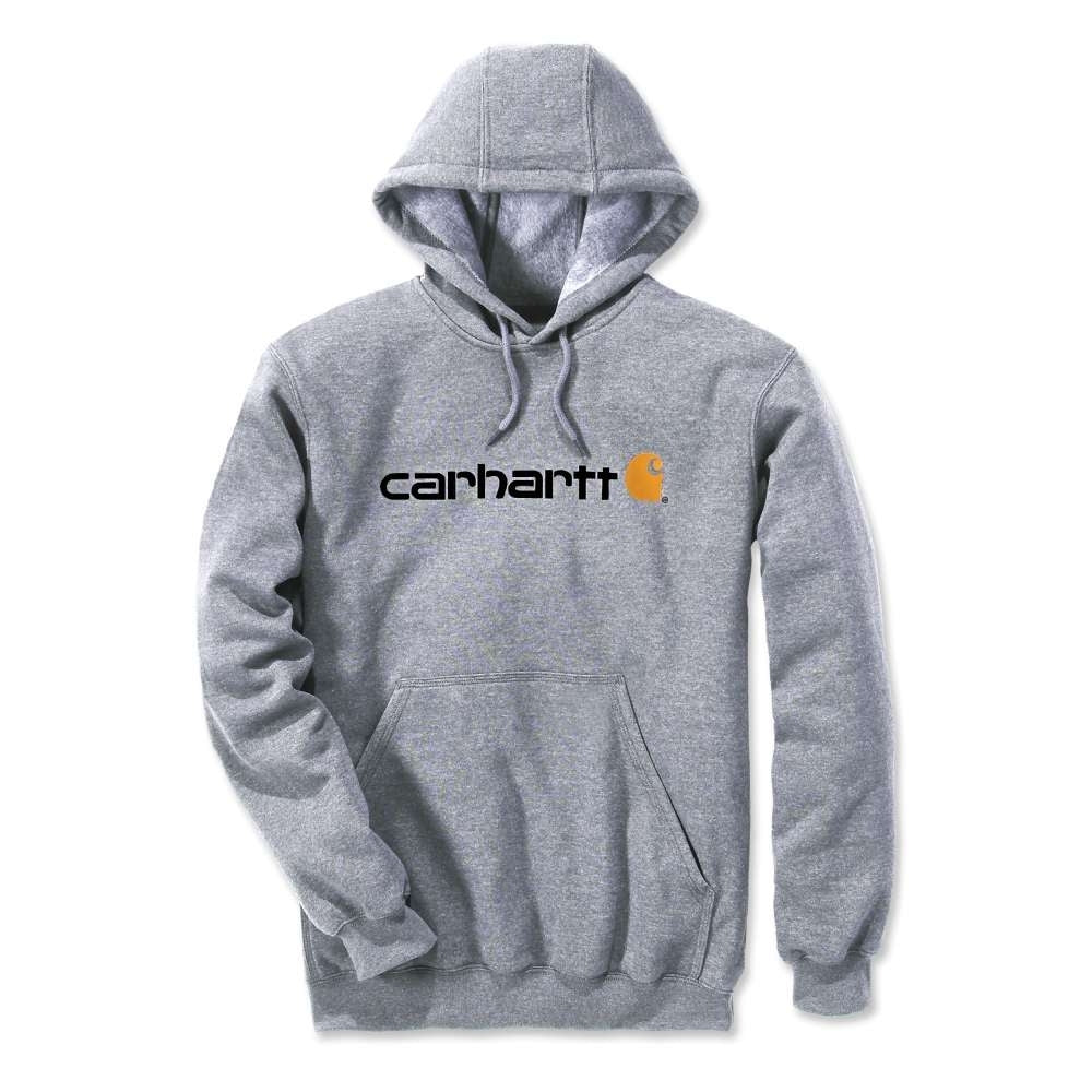 Carhartt Mens Stretchable Signature Logo Hooded Sweatshirt Top