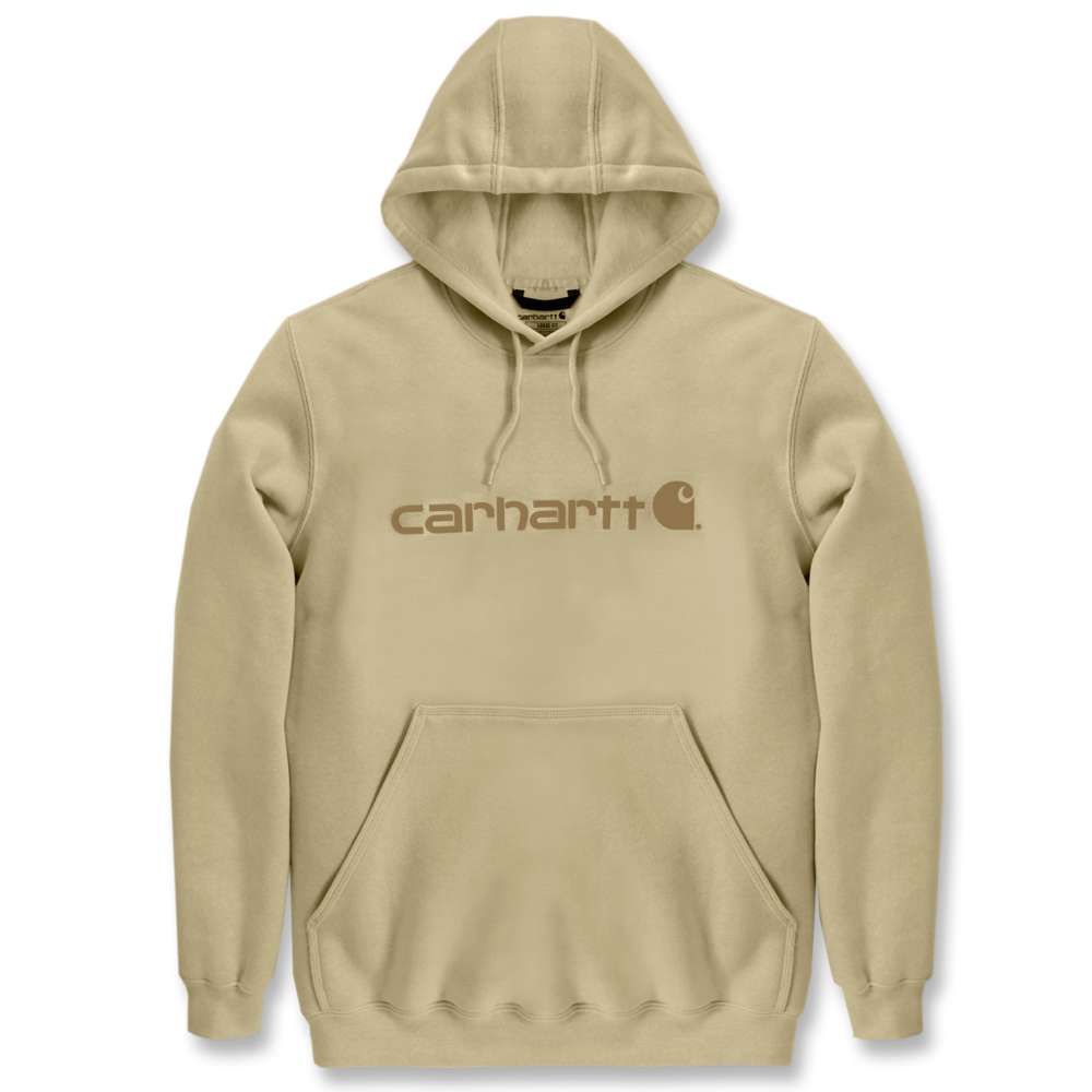 Carhartt Mens Stretchable Signature Logo Hooded Sweatshirt Top