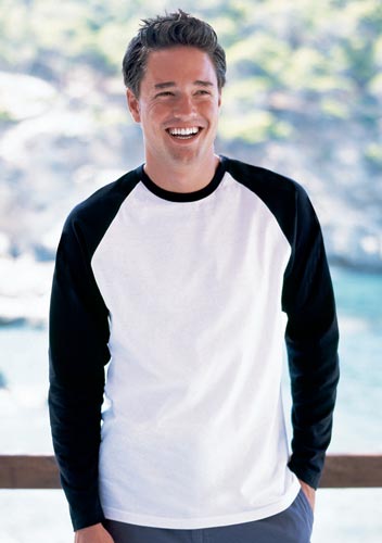 Fruit of the Loom Long Sleeve Baseball T Shirt