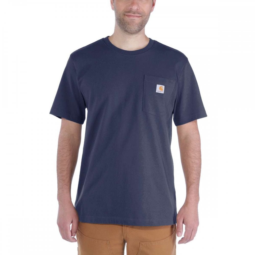Relaxed Fit Heavyweight Short-Sleeve K87 Pocket T-Shirt - Navy