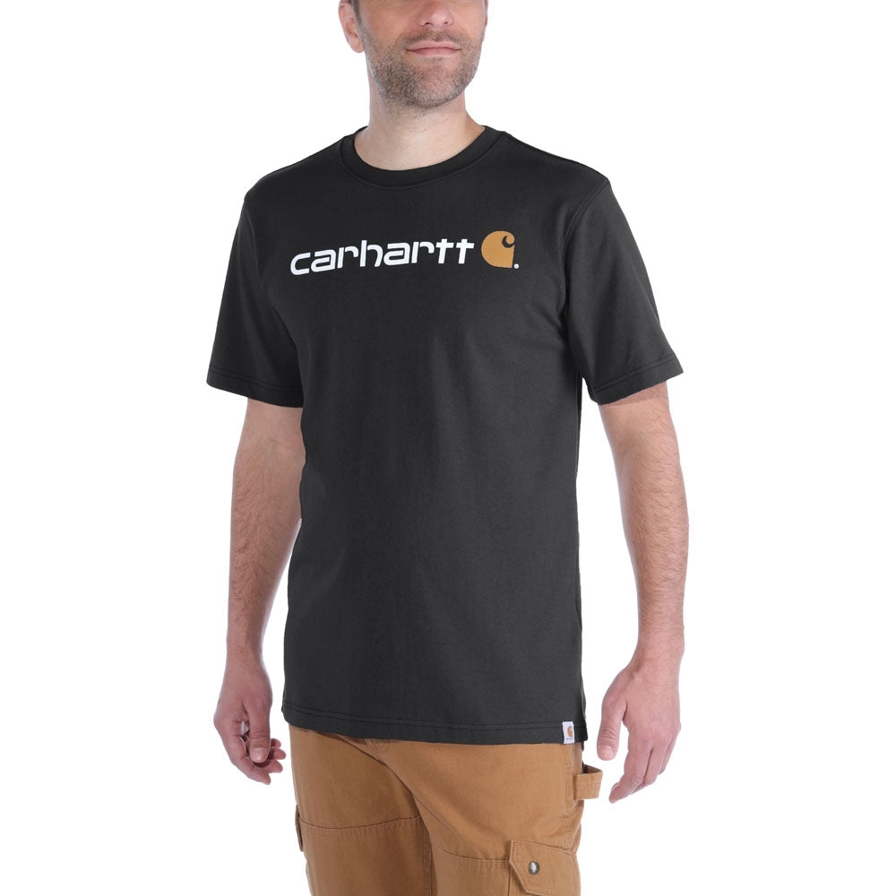 Carhartt Mens Core Logo Graphic Cotton Short Sleeve T-Shirt