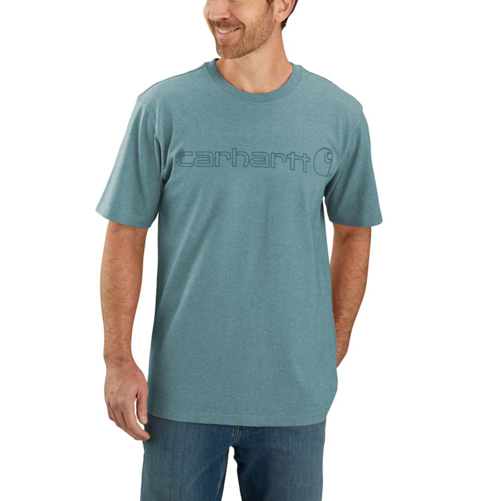 Carhartt Mens Core Logo Graphic Cotton Short Sleeve T-Shirt