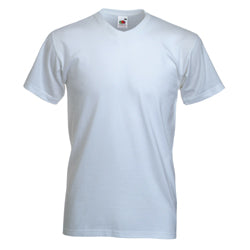 Fruit of the Loom High V-Neck Valueweight Cotton T Shirt