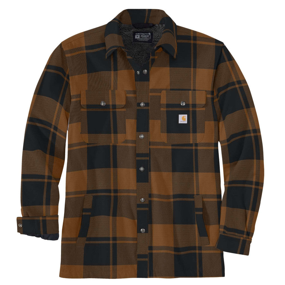 Carhartt Mens Flannel Sherpa Lined Shirt Jacket