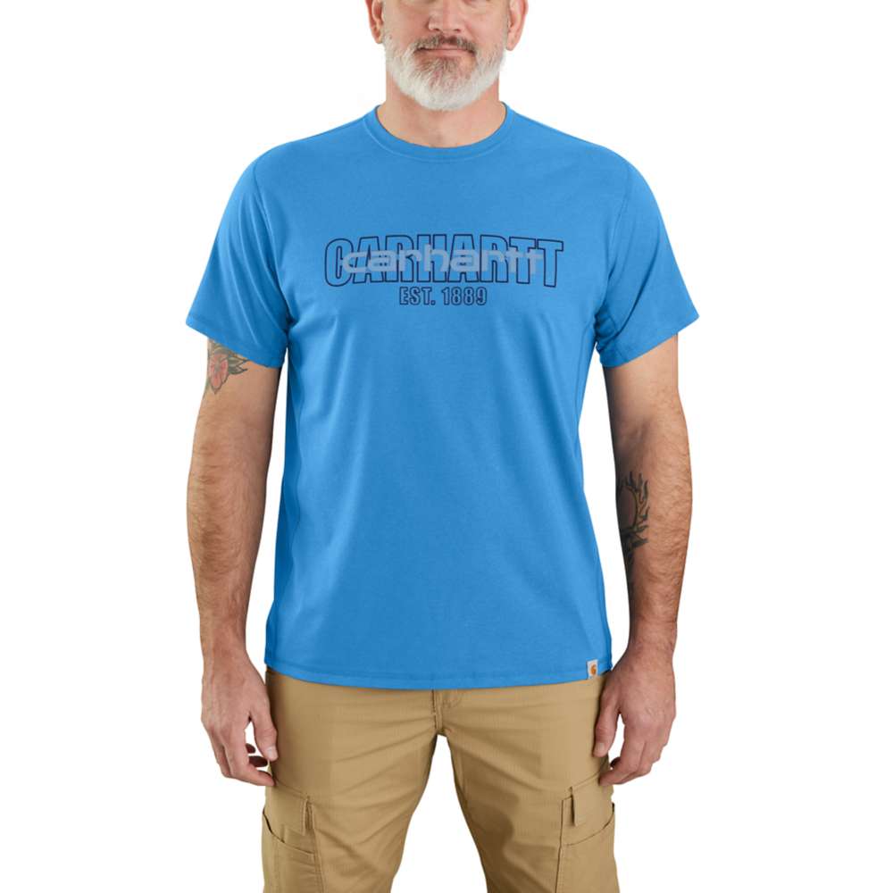 Carhartt Mens Force Short Sleeve Logo Graphic T Shirt