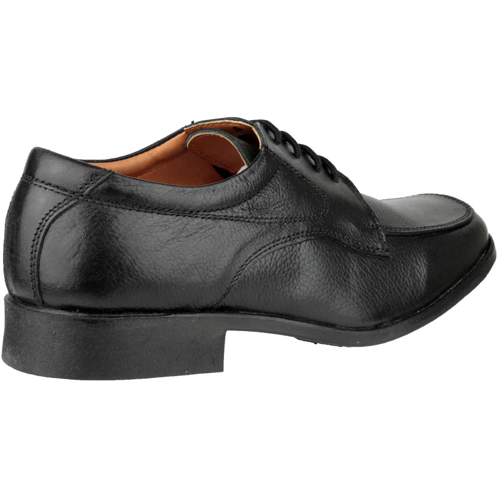 Amblers Mens Birmingham Lace Leather Gibson Moccasin Front Shoe Black