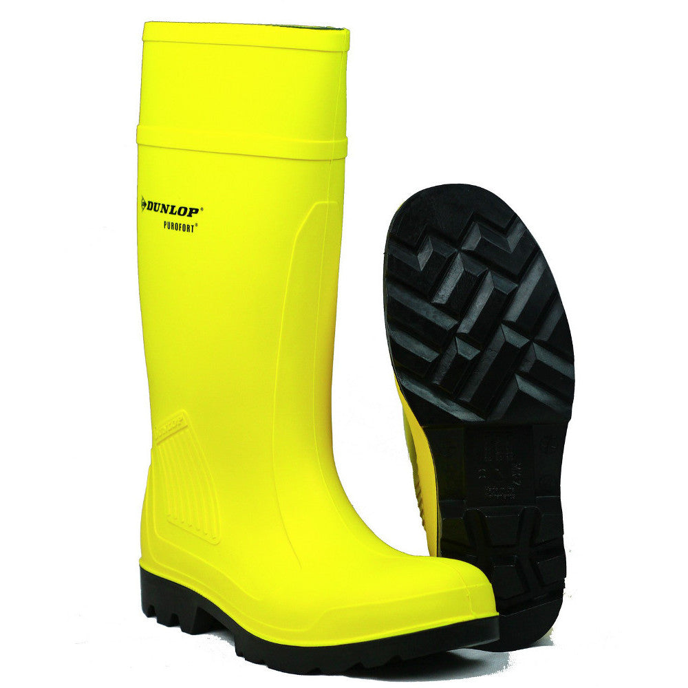 Dunlop Mens Purofort Steel Toe & Midsole Full Safety Wellington Boots