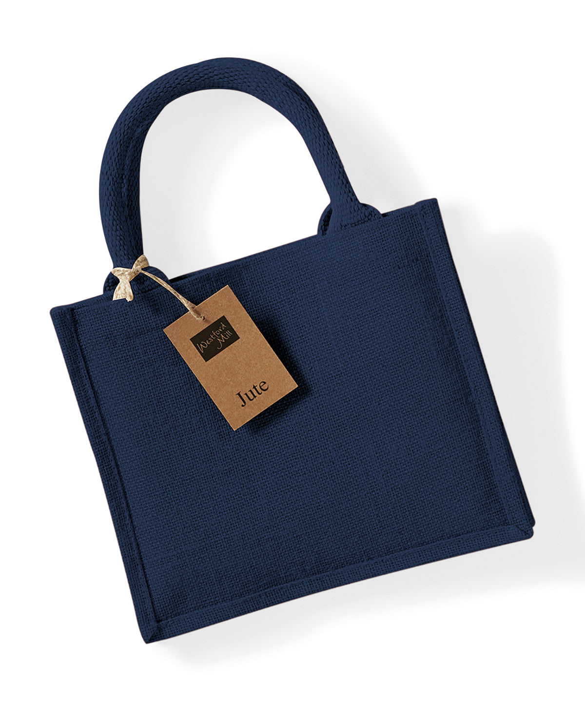 Jute mini gift bag - Navy/Navy