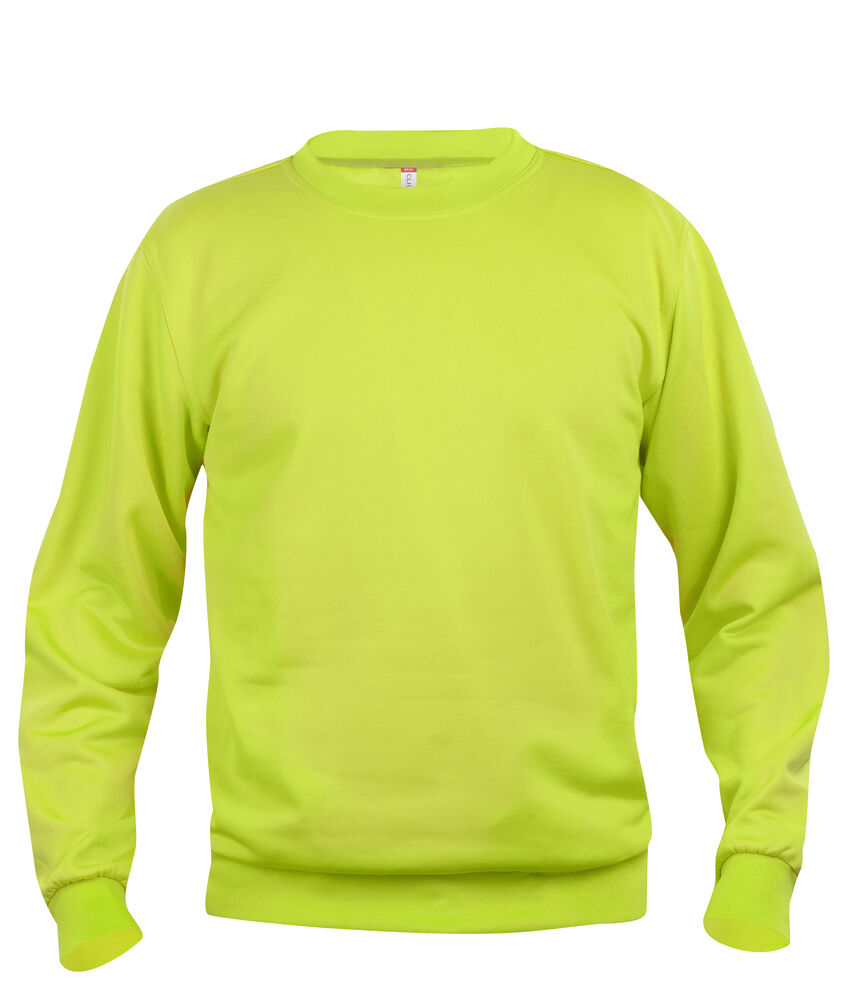 Basic Roundneck Sweatshirt - Visibility Green