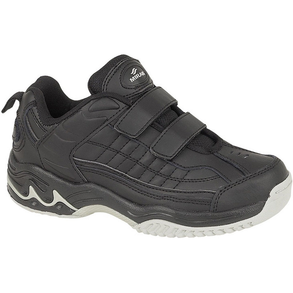 Mirak Mens Contender Padded Leather Sports Trainer Black (Small)