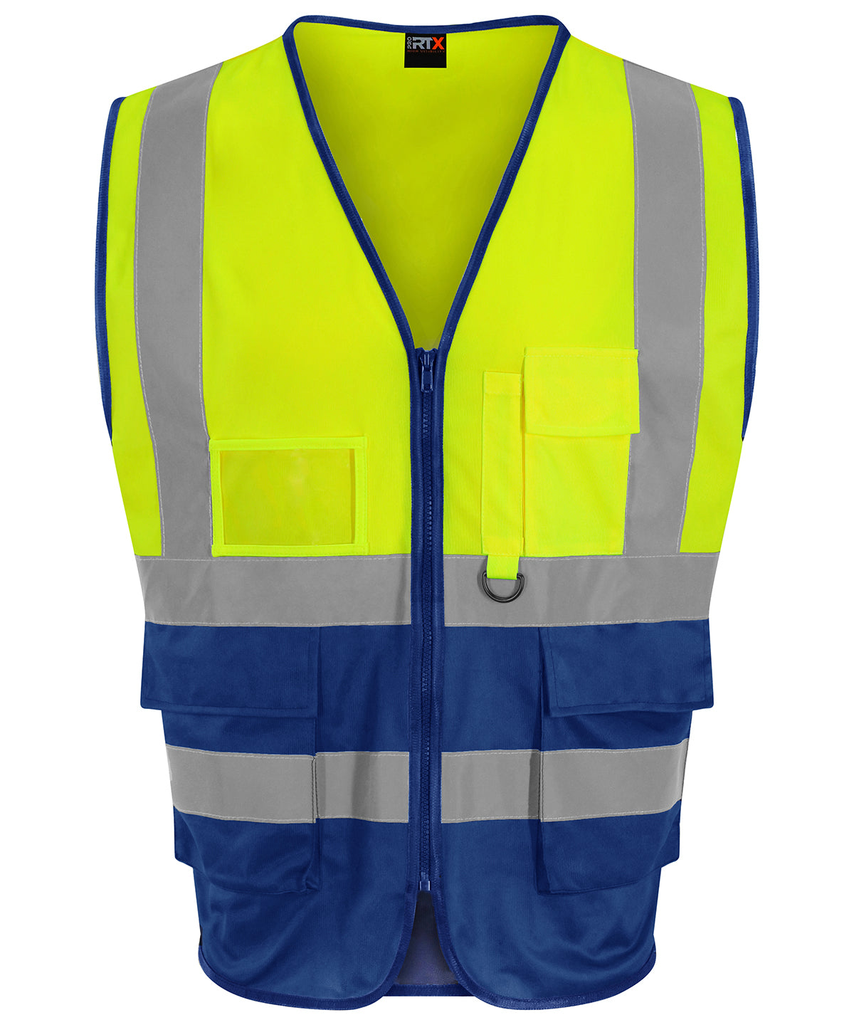 Executive Waistcoat - HV Yellow/ Royal Blue