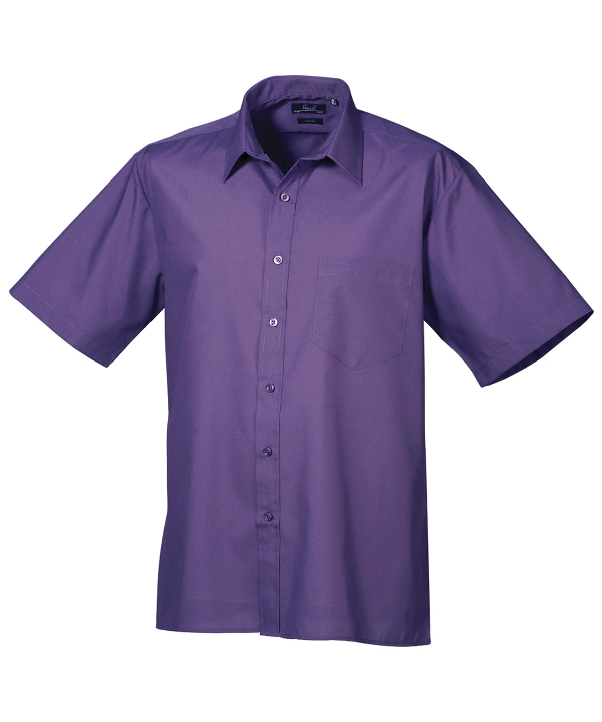 Short sleeve poplin shirt - Purple