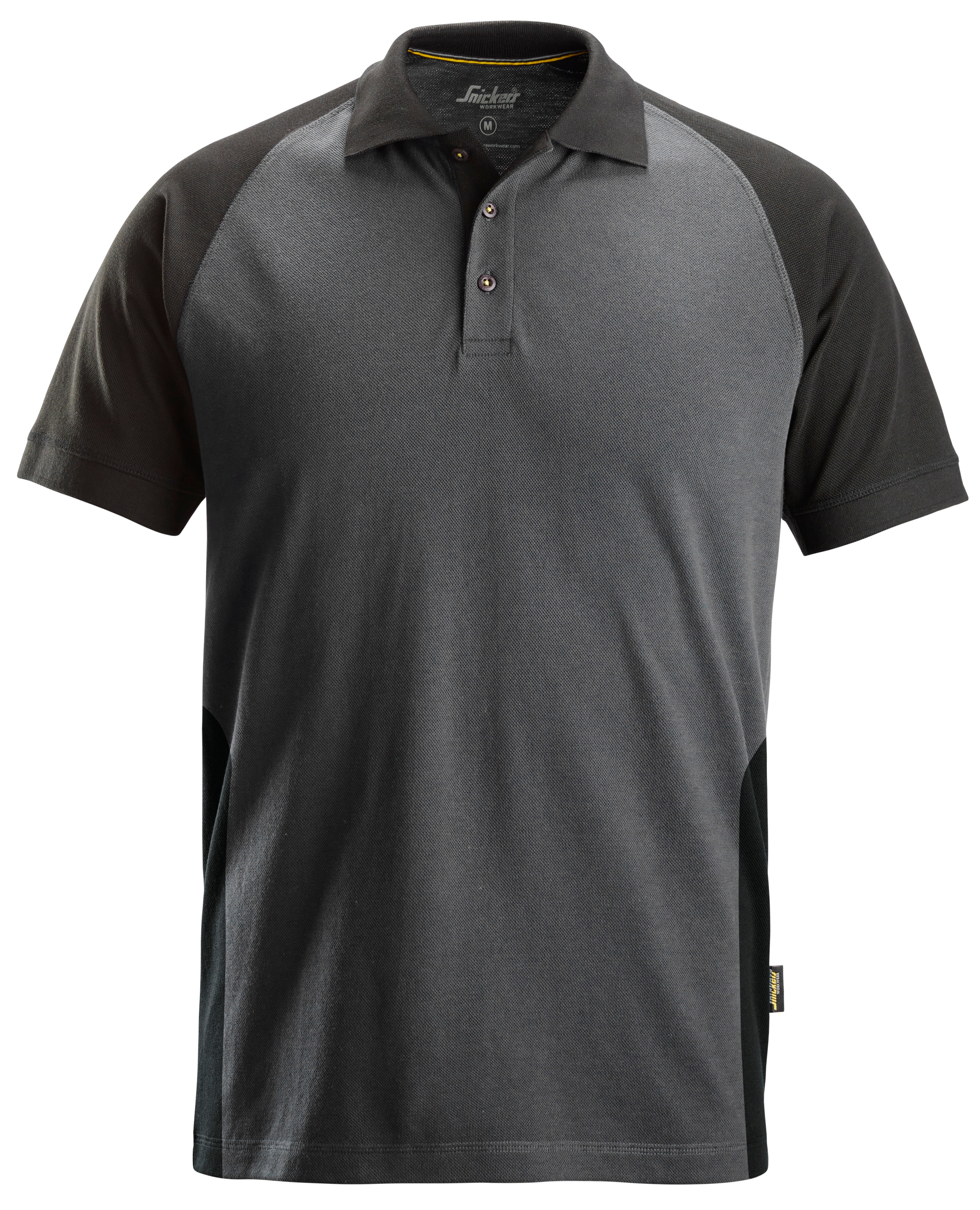 Two-Coloured Polo Shirt - Steel grey\Black - 5804