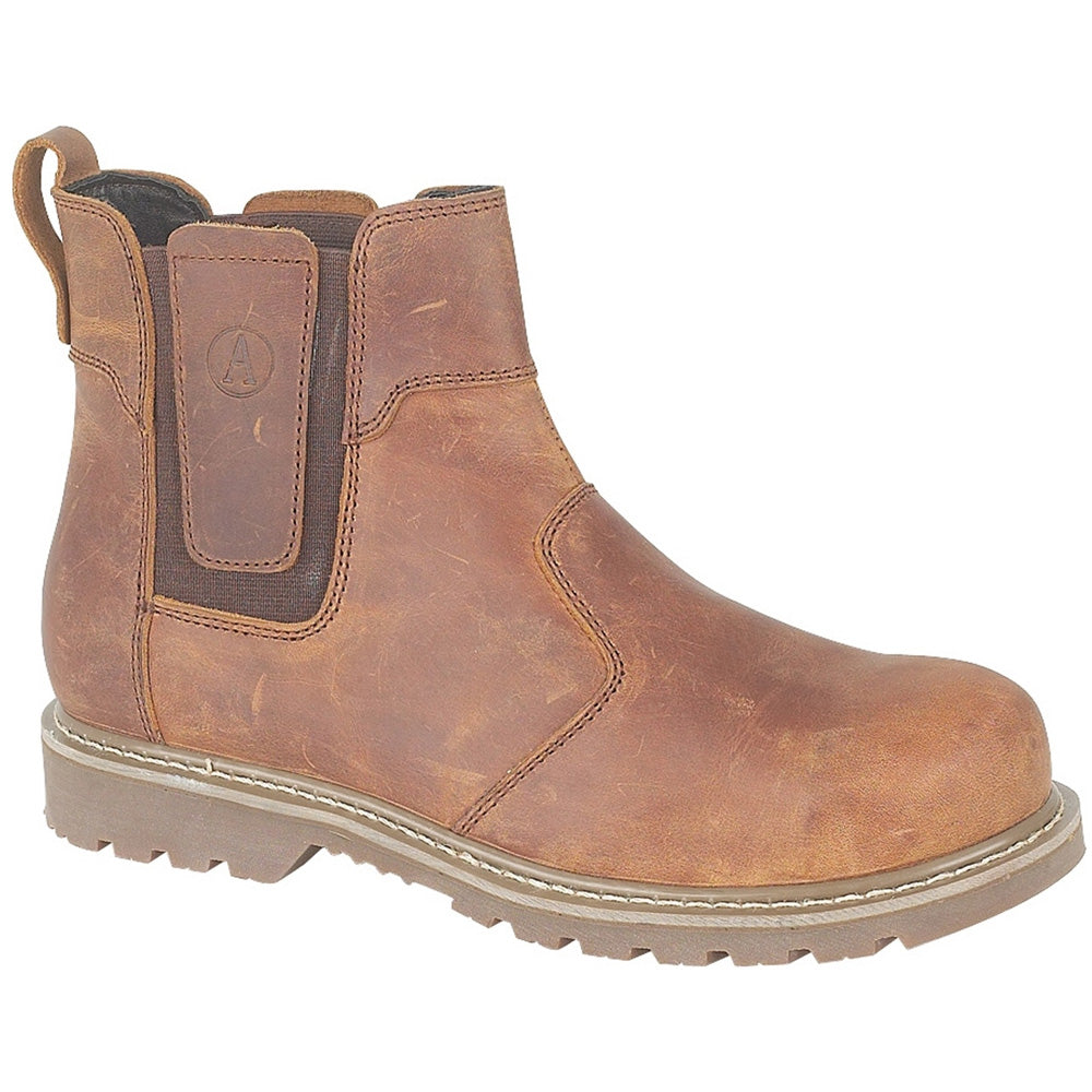 Amblers Mens Abingdon Pull On Leather Dealer Boot Brown