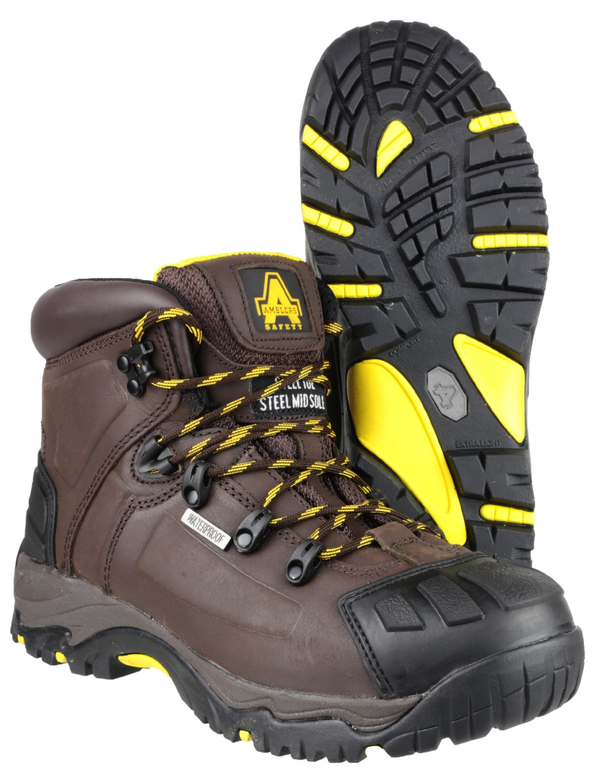 Amblers Safety Mens FS39 Leather Waterproof Safety Boots Brown