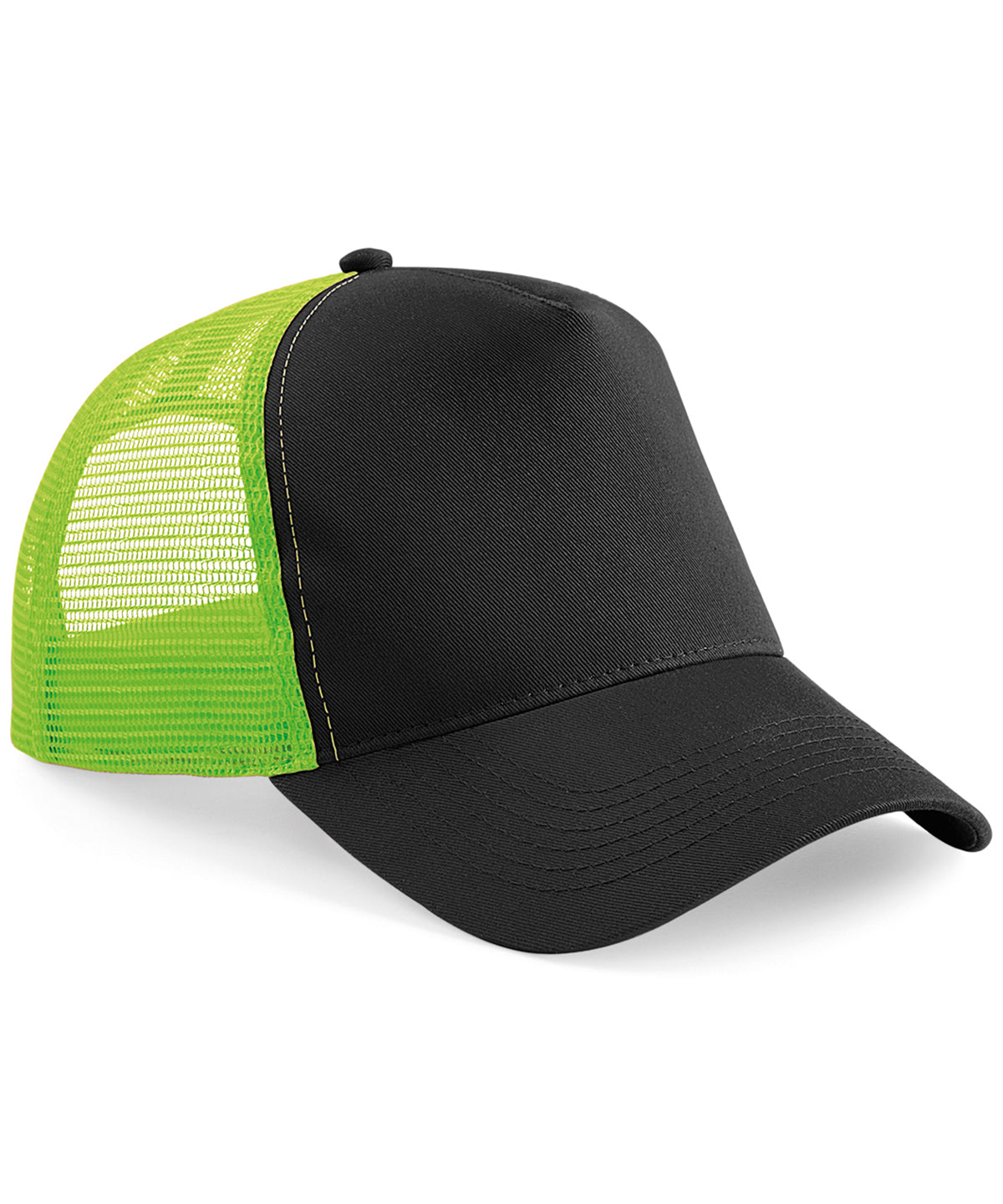 Snapback Trucker - Black/ Lime Green