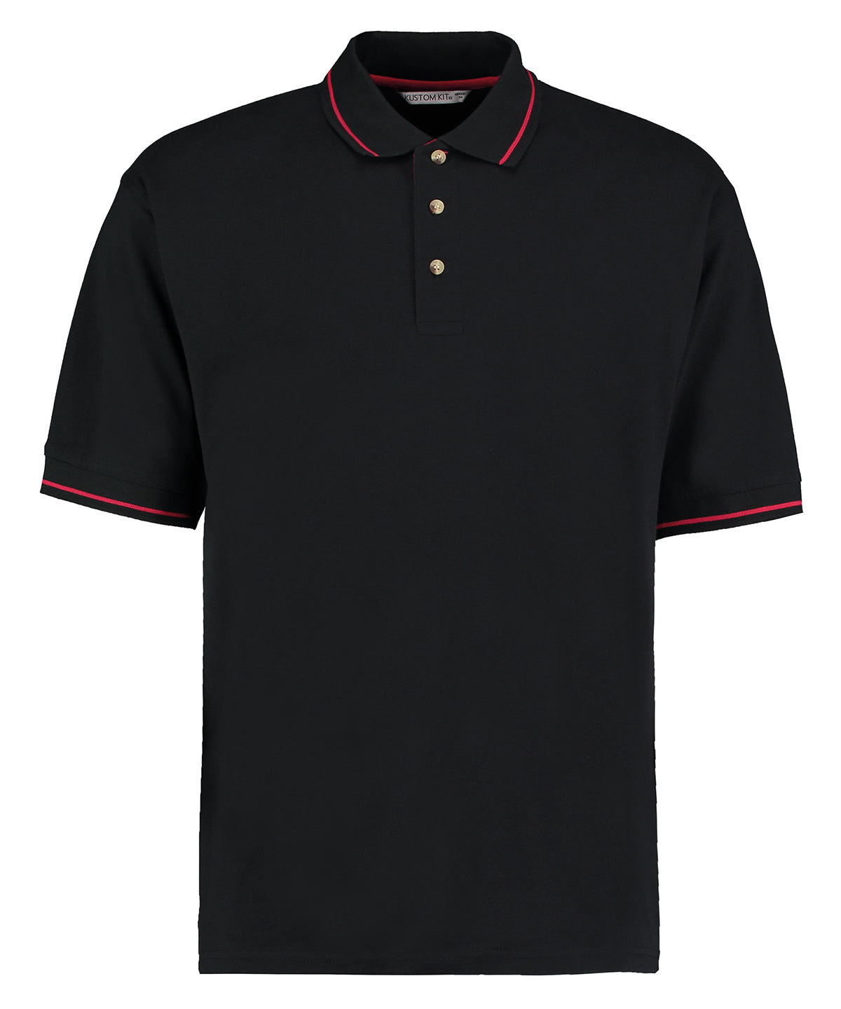 St Mellion polo (classic fit) - Black/Bright Red