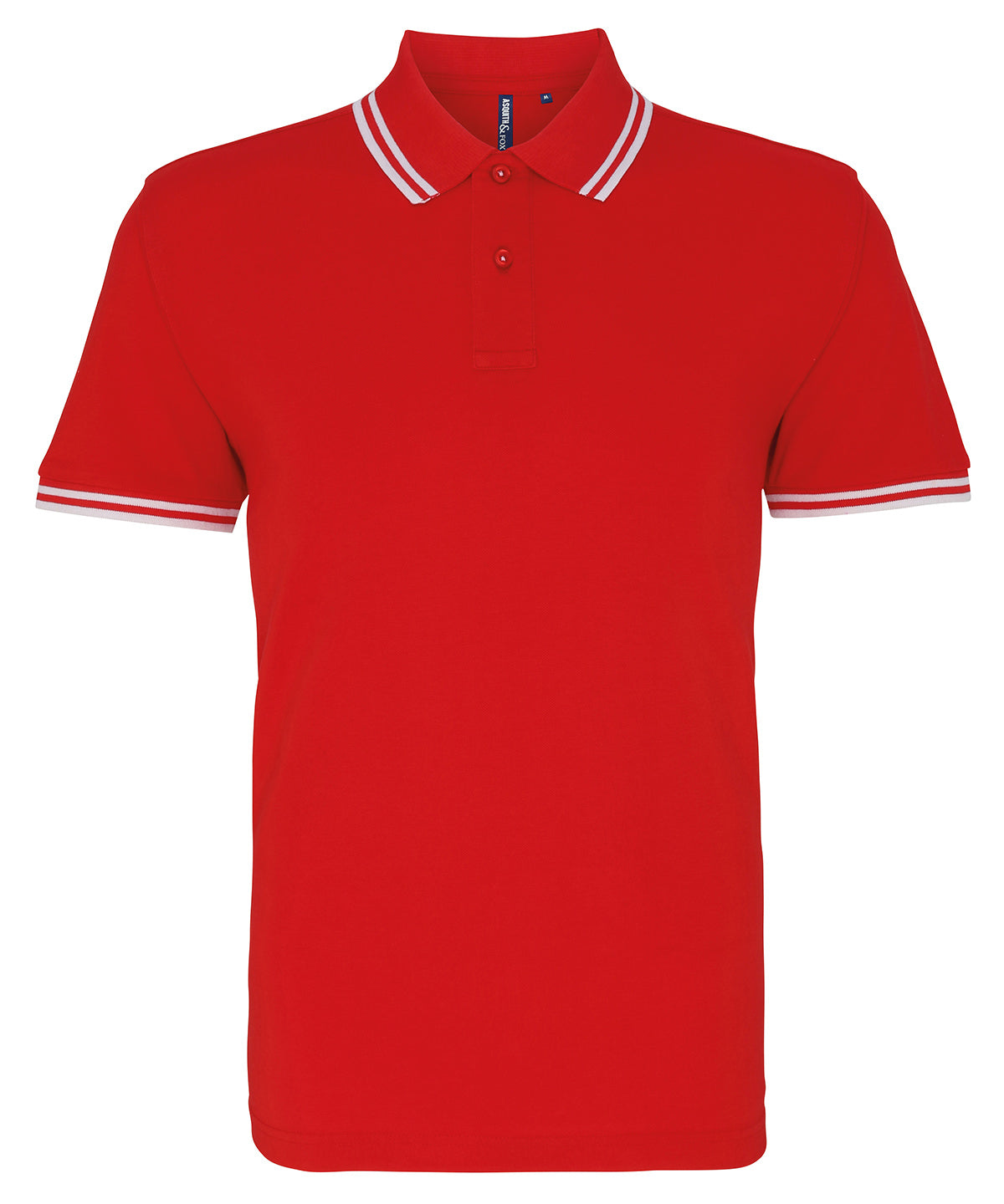 Men's classic fit tipped polo - Red/White