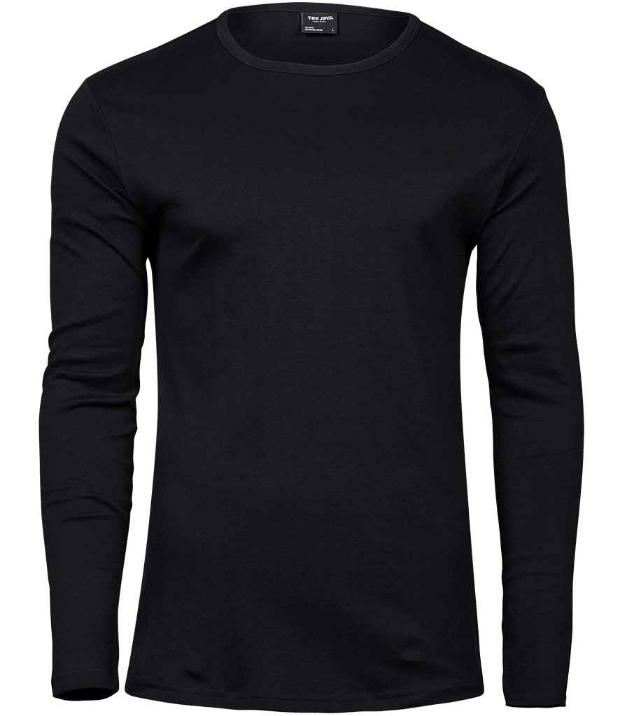 Tee Jays Long Sleeve Interlock T-Shirt - Black