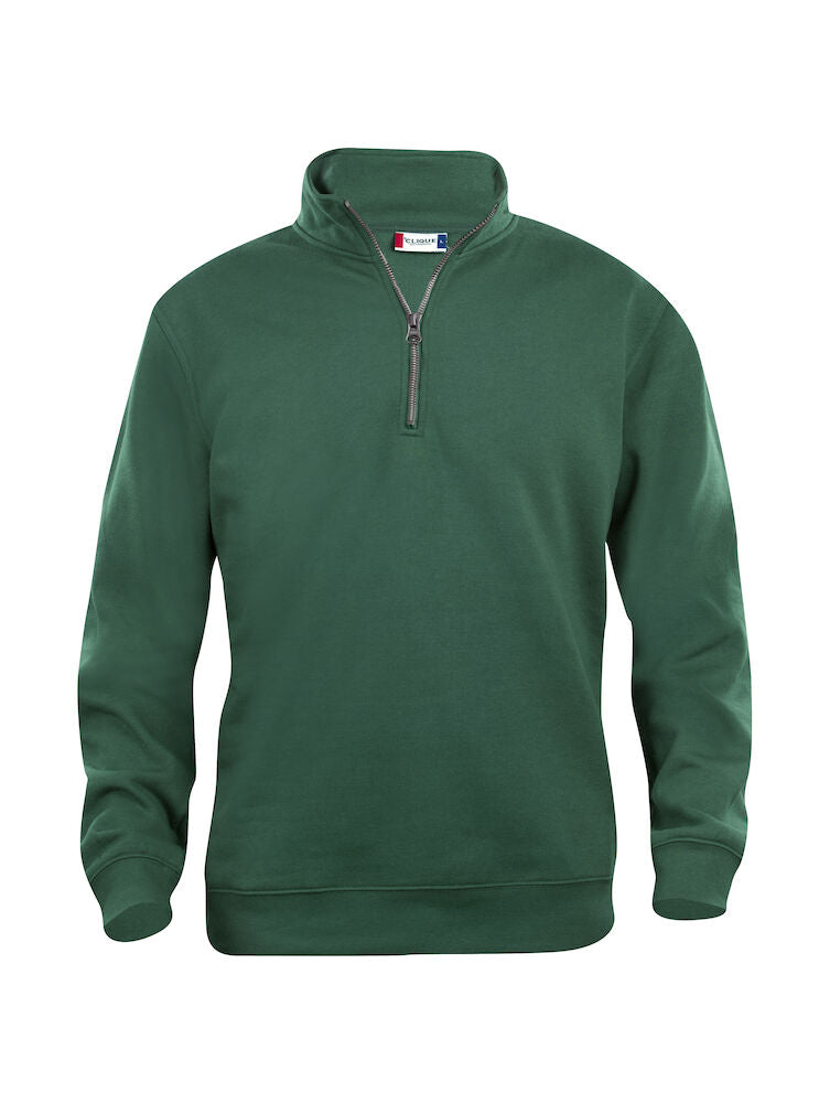 Basic Half Zip - Bottle Green