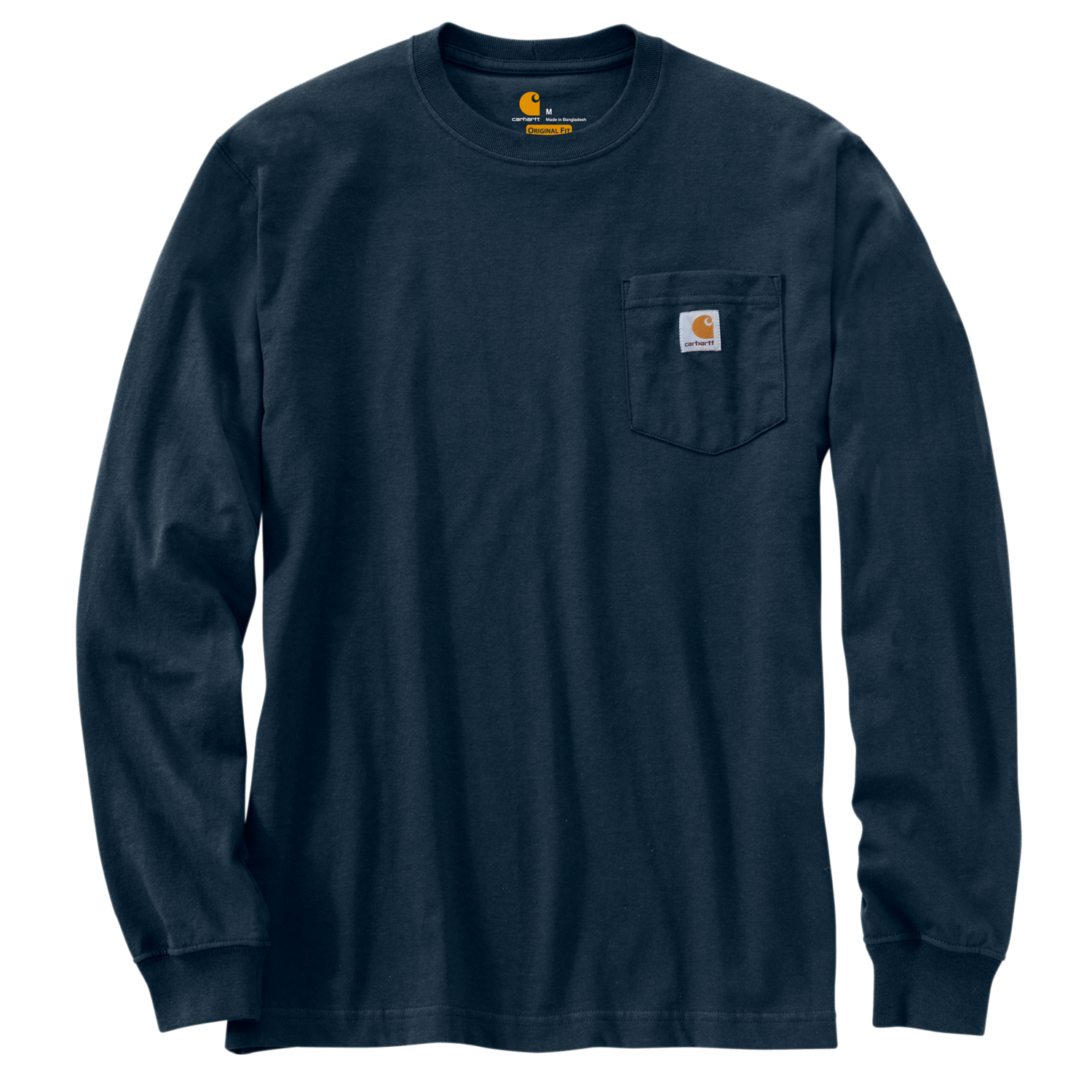 Loose Fit Heavyweight Long-Sleeve Pocket T-Shirt - Navy