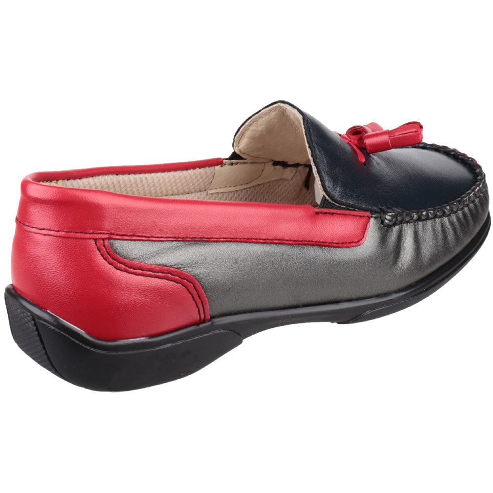 Cotswold Ladies Biddlestone Slip On Leather Moccasin Shoe