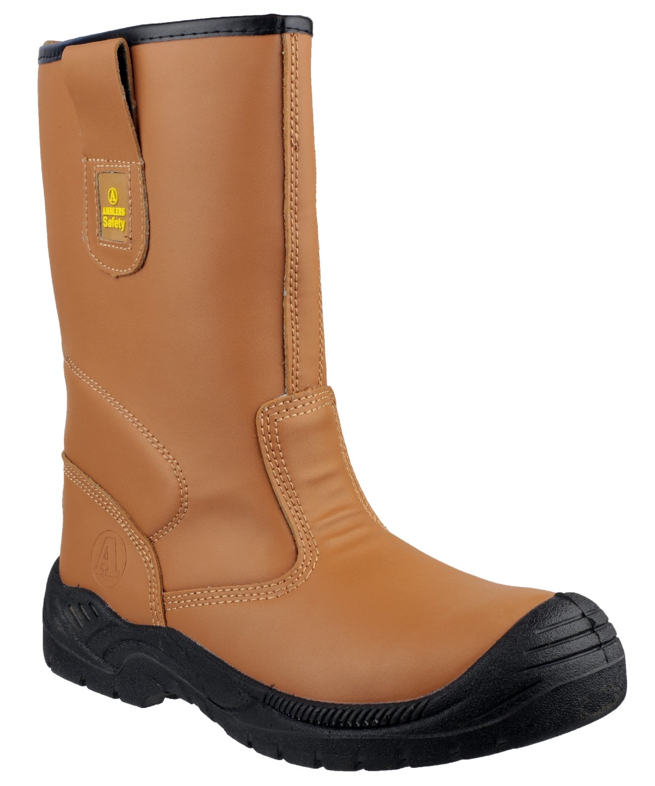 Amblers Safety Mens FS142 Leather Safety Rigger Boots Brown