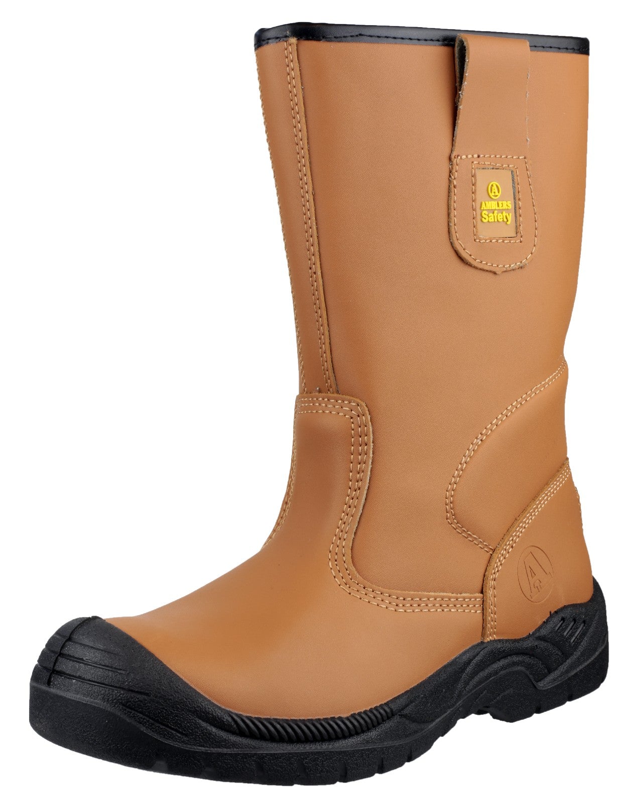 Amblers Safety Mens FS142 Leather Safety Rigger Boots Brown