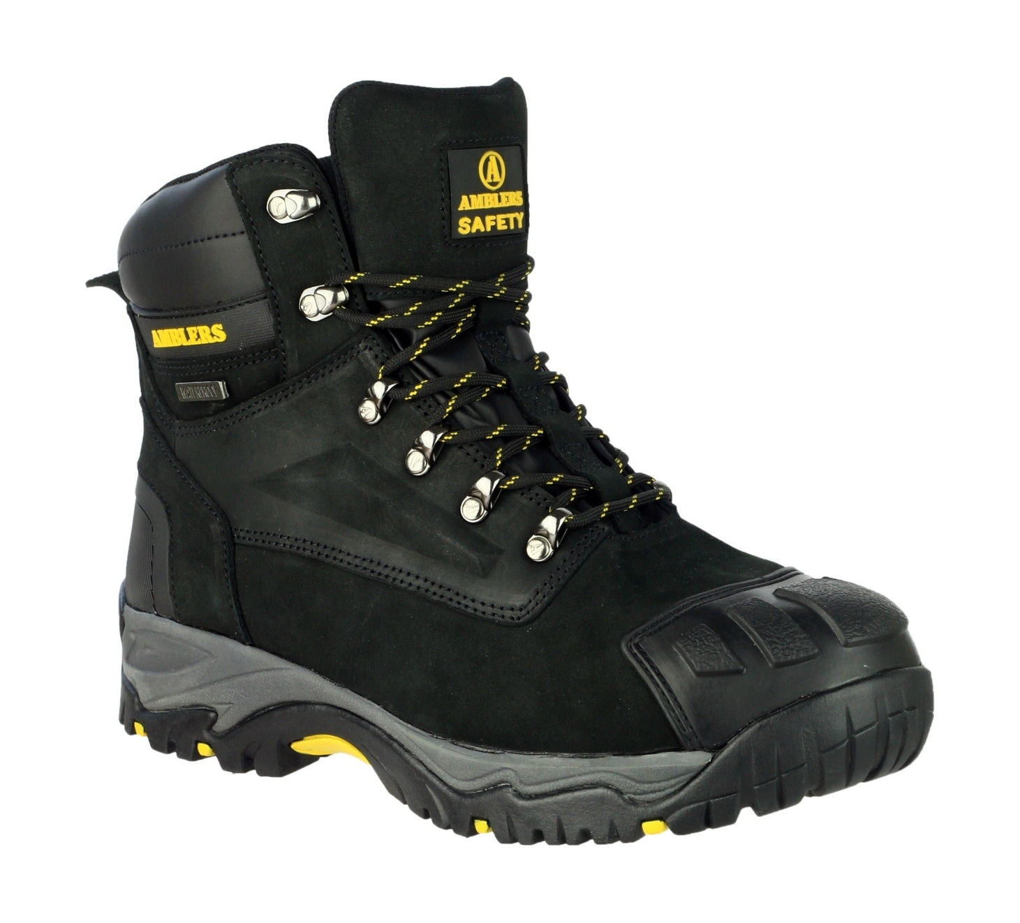 Amblers Safety Mens FS987 Leather Waterproof Safety Boots Black