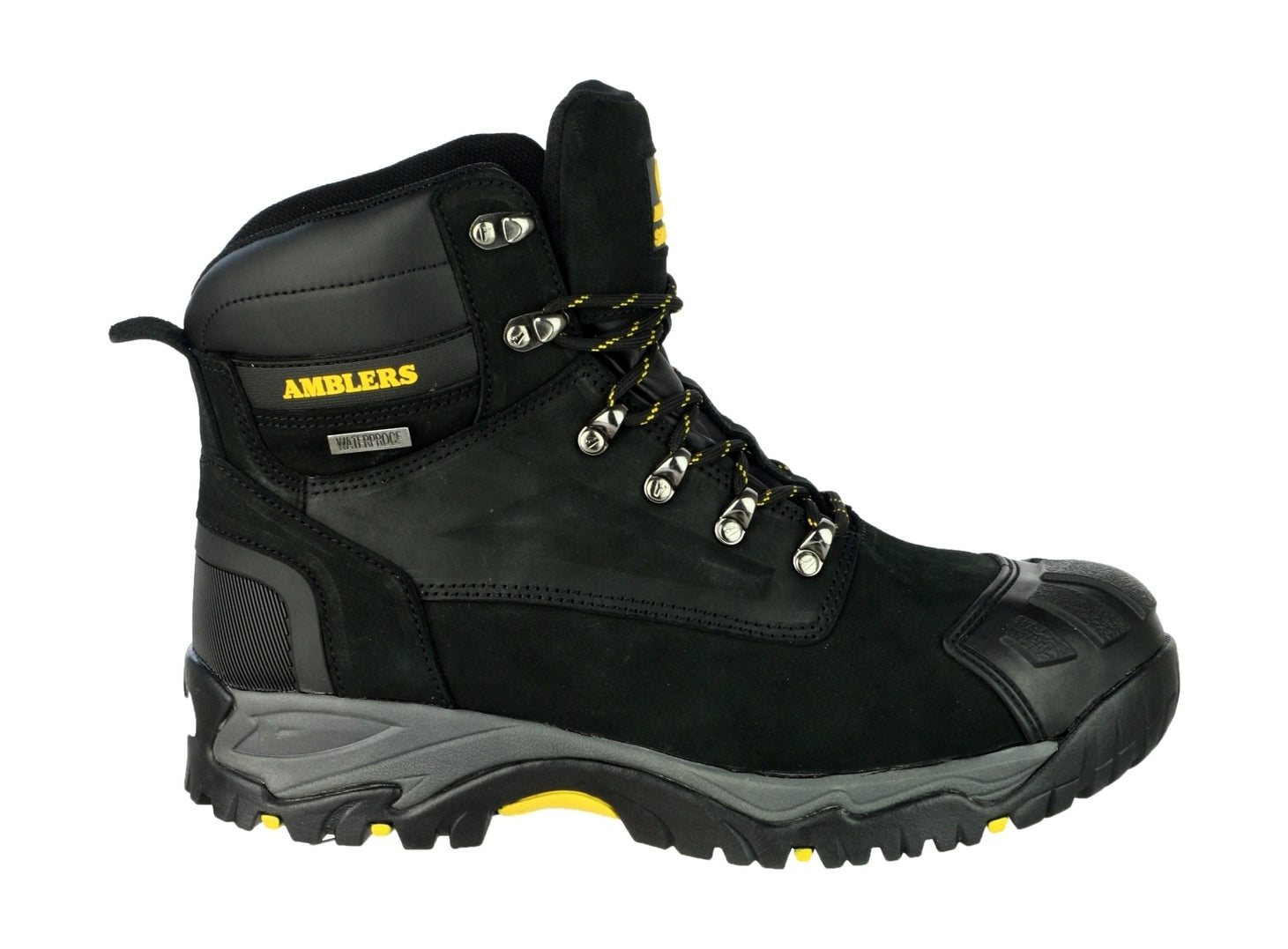 Amblers Safety Mens FS987 Leather Waterproof Safety Boots Black
