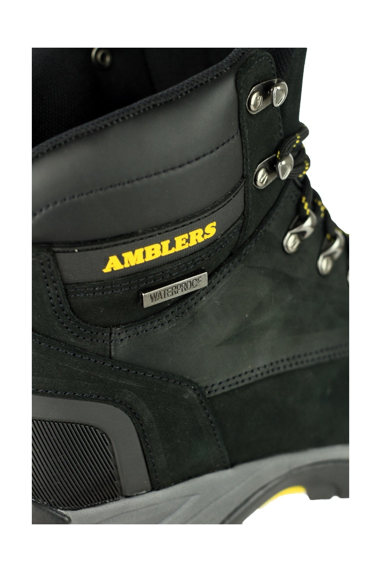 Amblers Safety Mens FS987 Leather Waterproof Safety Boots Black