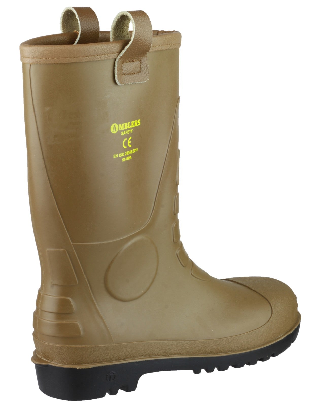 Amblers Safety Mens FS95 PVC PVC Waterproof Safety Rigger Boots Brown