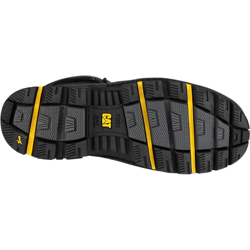 Caterpillar Mens Gravel 6 Inch Leather Work Safety Boots Black