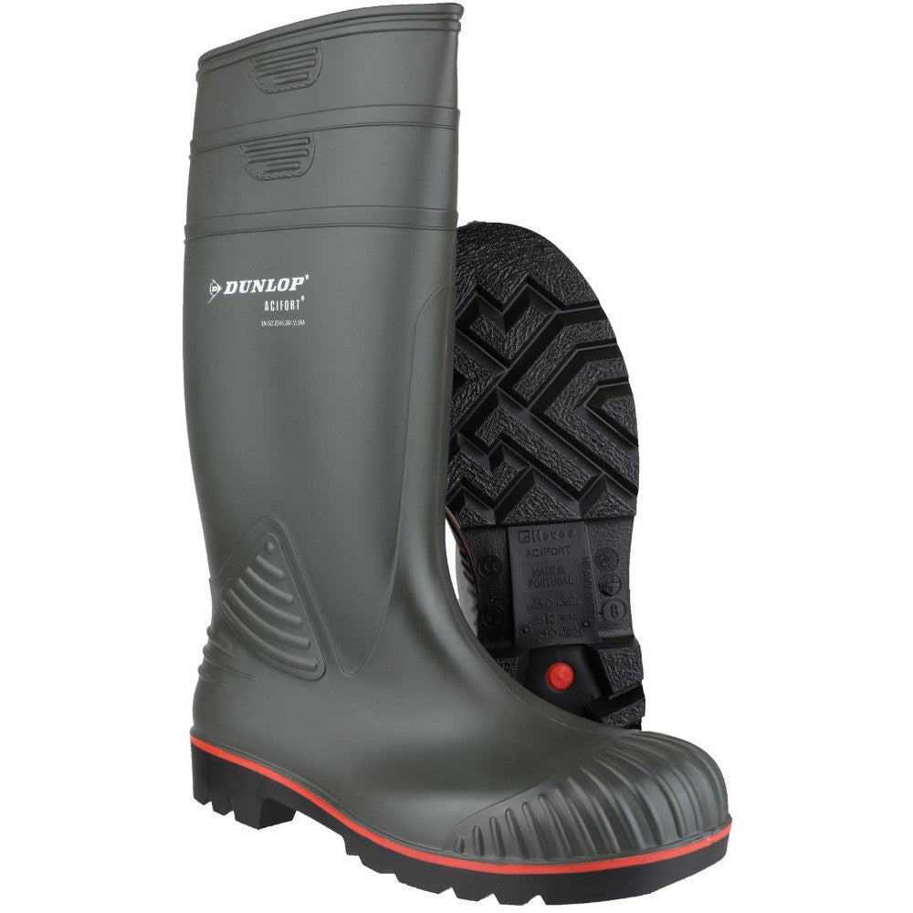 Dunlop Mens Acifort Heavy Duty S5 SRA Toe & Mid Safety Welly Boots