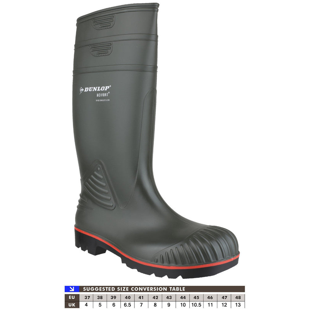 Dunlop Mens Acifort Heavy Duty S5 SRA Toe & Mid Safety Welly Boots