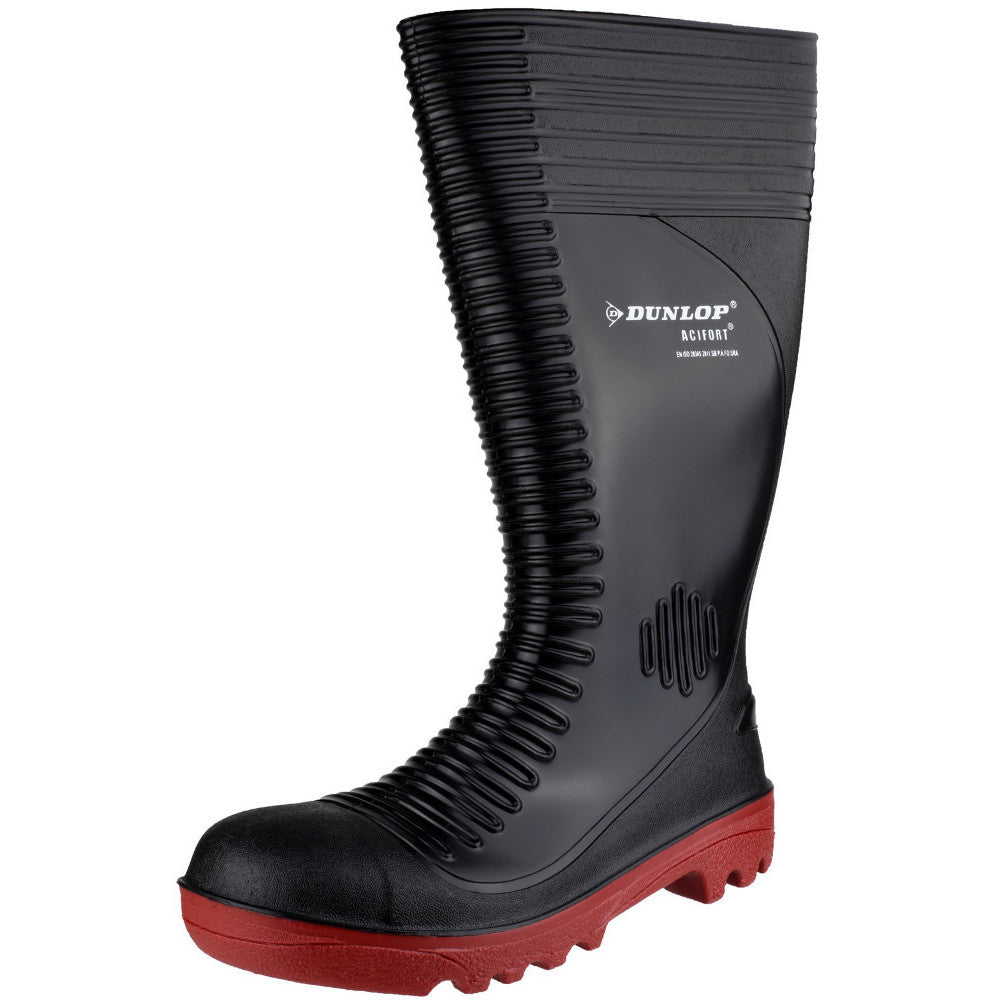 Dunlop Mens Acifort Ribbed Steel Toe & Midsole Safety Wellington Boots