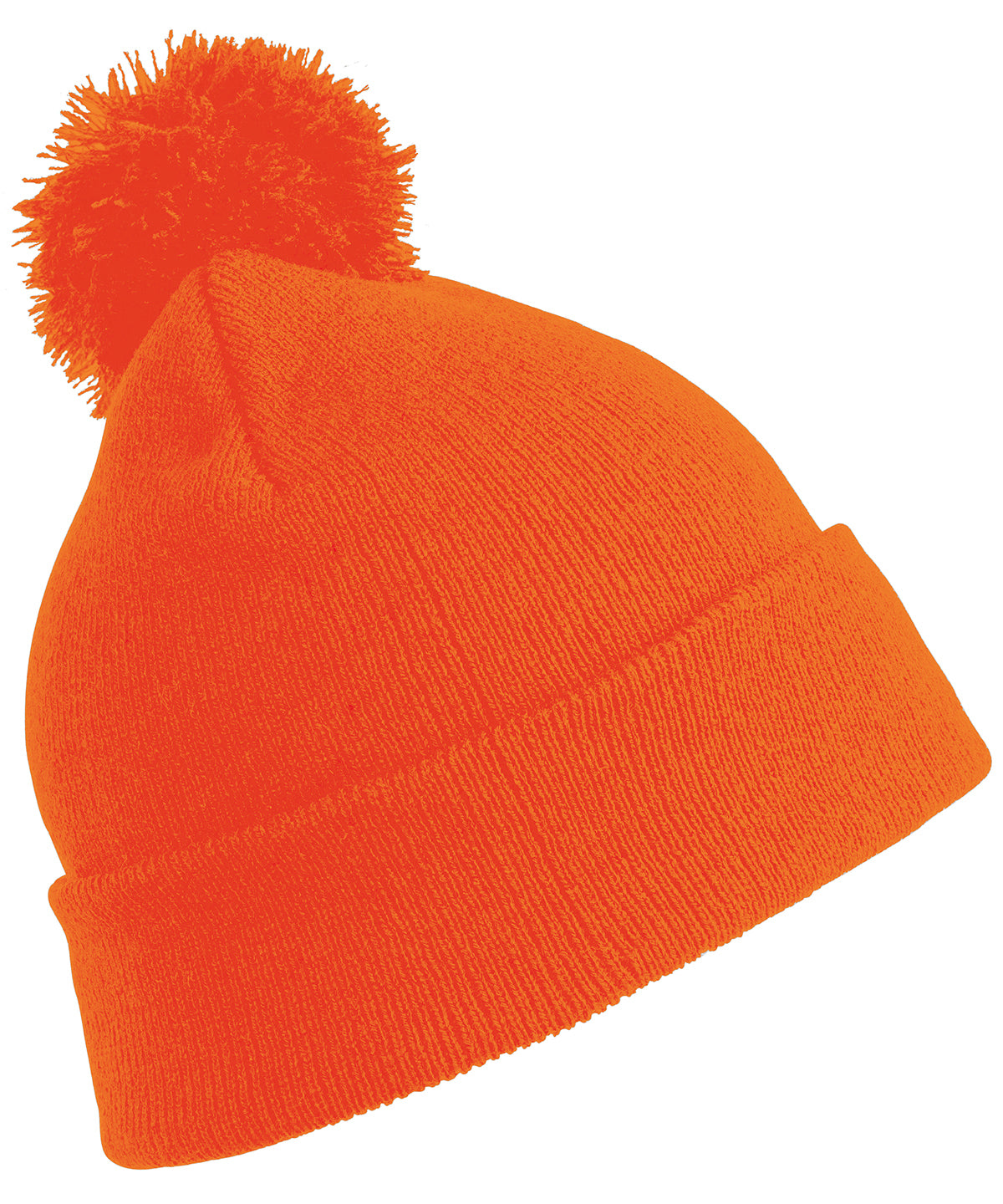 Junior Pom Pom Beanie - Flo Orange