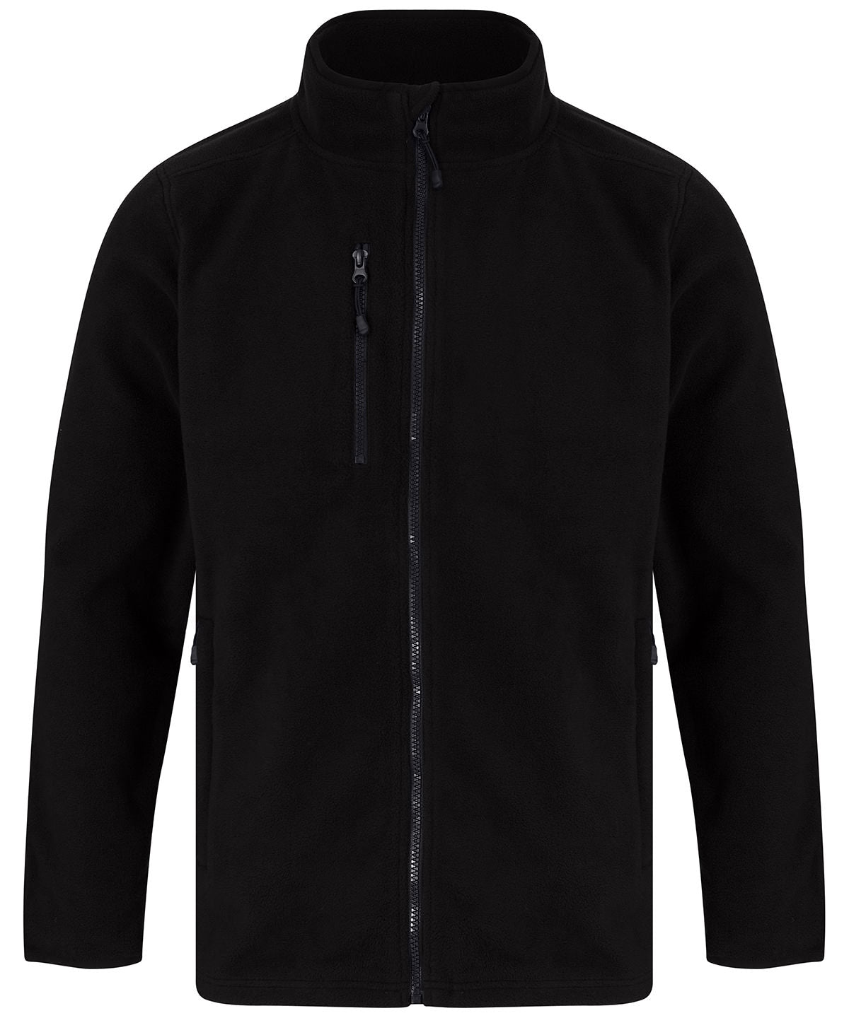 Recycled polyester microfleece jacket - Black